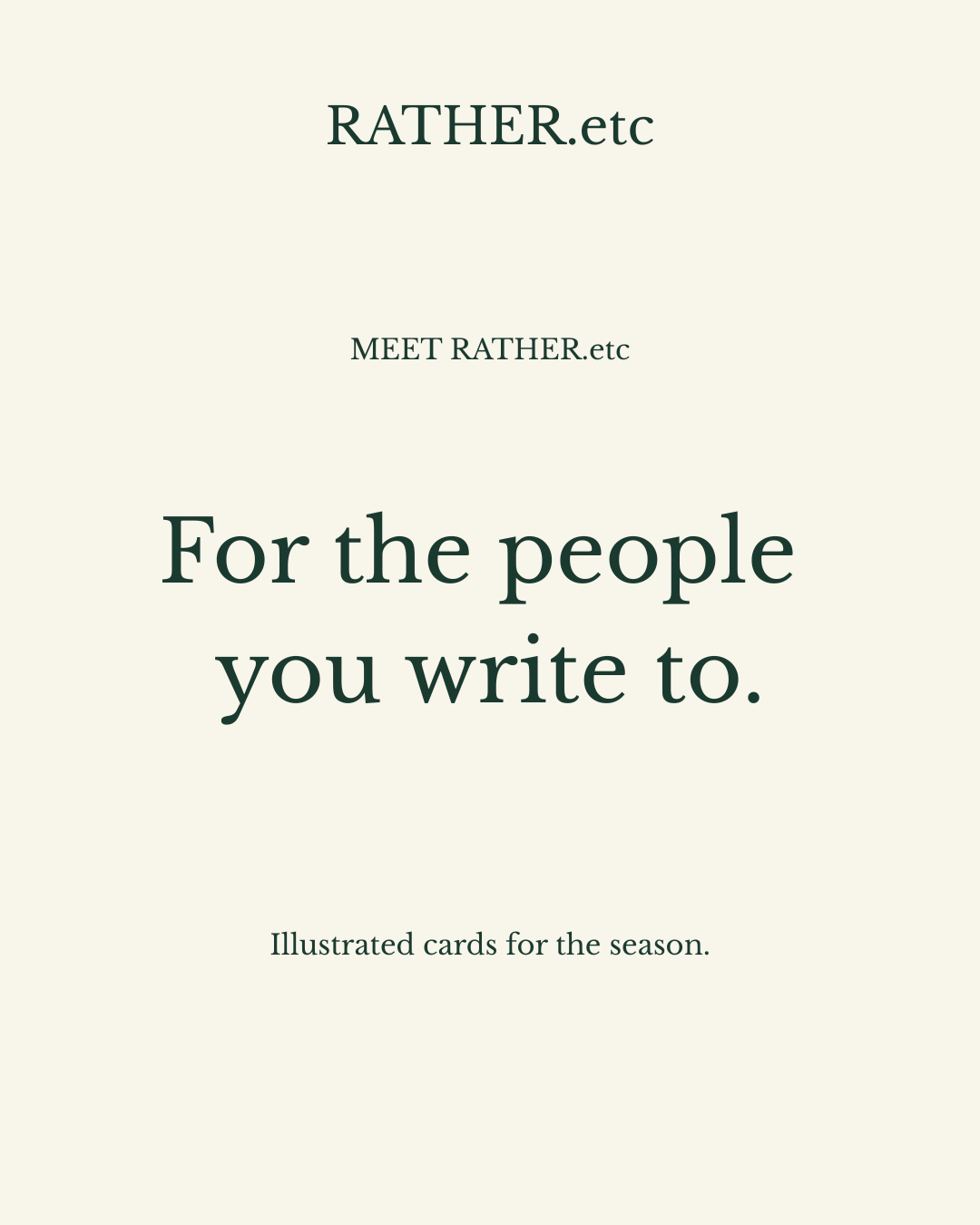 RATHER.etc wordmark above the words For the people you write to.